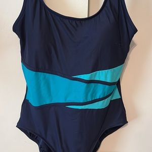 Blue one piece swimsuit 20w